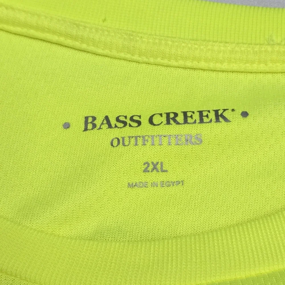 Bass Creek Outfitters Hi Vis Long Sleeve Shirt Neon Yellow Class 3 2XL BO451167